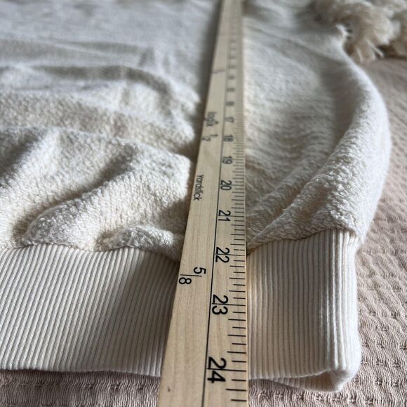 Ulla Johnson Sweater Womens Small Fringe Sleeve Pullover Textured Boho Neutral - Picture 14 of 15